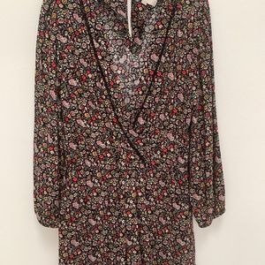 WOMEN LONG SLEEVE ROMPER SIZE M FLORAL